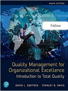 9780135577325 Quality Management for Organizational Excellence