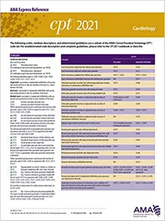 Cardiology (CPT 2021 Express Reference Coding Card)