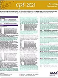 Neurology/Neurosurgery (CPT 2021 Express Reference Coding Card)