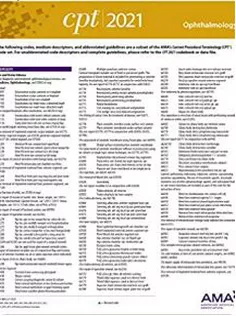 Ophthalmology (CPT 2021 Express Reference Coding Card)