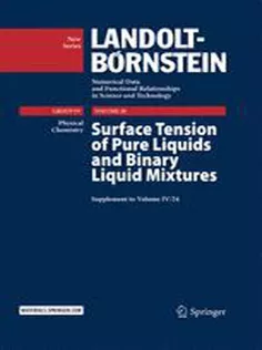 Surface Tension of Pure Liquids and Binary Liquid Mixtures: Supplement to Volume IV/24