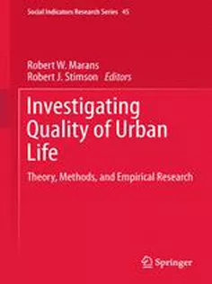 9789400717411 Investigating Quality of Urban Life: Theory, Methods, and Empirical Research