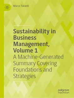 Sustainability in Business Management, Volume 1